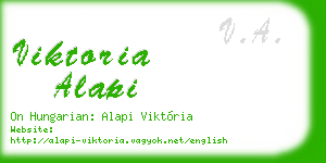 viktoria alapi business card